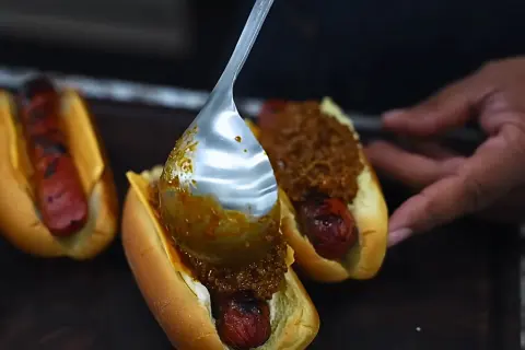 Assemble the Chili Dogs